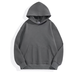 Sweats à capuche d'hiver brodés sur mesure par OEM Usine Vente en gros 100% coton Polyester épais Sweats à capuche vierges pour hommes avec col à capuche - Product Image 3