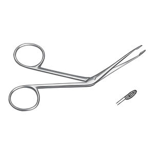 Pinzas para pólipos nasales y septum, 14.5 cm, curvadas, de acero inoxidable, instrumento quirúrgico manual de otorrinolaringología, mandíbulas dentadas, herramienta de precisión de alta calidad - Product Image 3