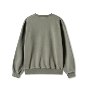 เสื้อสเวตเชิ้ตคอกลมสีขาวแบบกำหนดเองได้ ผ้าฝ้าย 100% เสื้อสเวตเชิ้ตเปล่าสำหรับผู้ชาย เสื้อสเวตเชิ้ตคอเต่าแบบเรียบ - Product Image 2