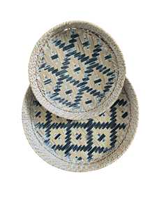 Juego de 2 Cestas Decorativas de Bambú Tejidas a Mano, Decoración Rústica Wabi Sabi para Colgar en la Pared, Proveedor de Decoración para el Hogar - Product Image 3