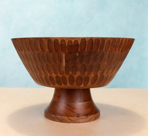Bol en bois d'acacia naturel écologique, fait à la main, pour servir des fruits et des salades - Product Image 1