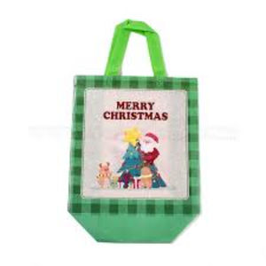 Bolsa de asas de Navidad personalizada de alta calidad Artículo de seda personalizado Patrón de estilo Carta Promoción Aus para exportación - Product Image 1