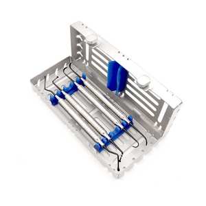 Kit de chirurgie implantaire pour greffe osseuse, comprenant un élévateur de sinus dentaire, un osteotome, une cassette de stérilisation réglable et un plateau - Product Image 6