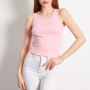 Camiseta sin mangas de algodón acanalado de alta calidad para mujer 2026, tops de algodón de punto acanalado de alta calidad con etiqueta privada - Product Image 3