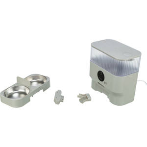 Double distributeur de nourriture pour animaux de compagnie, bols en acier inoxydable de 0,5 L avec base en silicone pour chats et chiens, blanc - Product Image 4