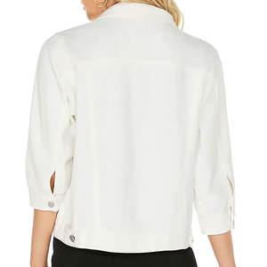 แจ็คเก็ตยีนส์ผ้าฝ้ายพิมพ์ลายขนเฟอร์เทียมแขนยาวสำหรับผู้หญิง รุ่นใหม่ล่าสุดประจำปี 2025 จากโรงงาน ราคาขายส่งสำหรับฤดูหนาว - Product Image 2