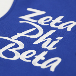 Veste en polaire Zeta Phi Beta pour femmes, style universitaire ZPB bleu et blanc, veste de sororité à boutons pression, vêtement d'extérieur décontracté et chaud - Product Image 6