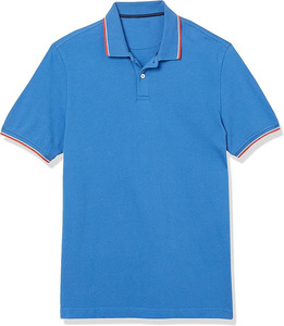 Polo slim fit para hombre Essentials, confeccionado con tela piqué de algodón de primera calidad para un look elegante, cómodo y atemporal. - Product Image 1