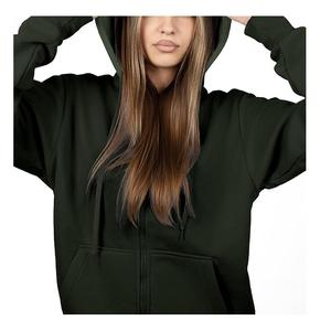 Sudadera con Capucha para Mujer, Diseño Nuevo, 100% Algodón, Manga Larga, Cuello Redondo, Hombros Caídos, Color Sólido, Cómoda, Casual, con Cierre, al Mejor Precio - Product Image 5
