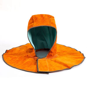 Capucha de Soldadura de Cuero Dividido de Primera Calidad Personalizable de Fábrica al por Mayor, Transpirable, Ignífuga, Impermeable - Product Image 5