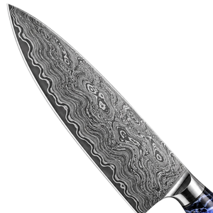 Cuchillo de Cocina de Acero de Damasco Personalizado, Cuchillería Profesional Premium, Hoja con Patrón Hecho a Mano, Mango con Agarre Cómodo, de Fábrica - Product Image 3
