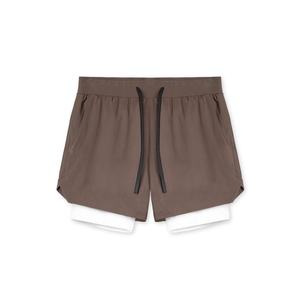 Vêtements de sport respirants à séchage rapide avec poche zippée à l'arrière, shorts de course, shorts de sport décontractés pour hommes, 100% coton - Product Image 1