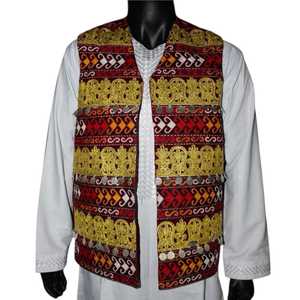 Chaleco Afgano Hecho a Mano para Hombre, Chalecos y Chaquetas Clásicas Bordadas, Ropa Tradicional Formal, Suministro al por Mayor, Servicios OEM - Product Image 3