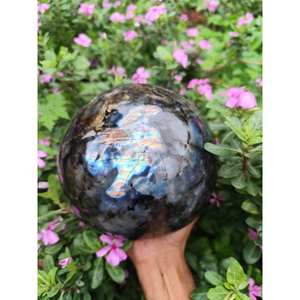 Sphères de pierre naturelle en labradorite chatoyante, faites à la main, pour la méditation, l'artisanat et le Feng Shui, vente en gros - Product Image 4