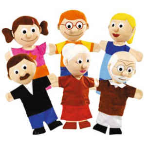 Juego de Marionetas Familiar LFP 11 de 6 Piezas Hecho de material de felpa suave - Product Image 1