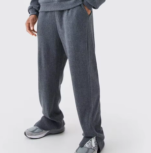 ชุดเสื้อฮู้ดดี้และกางเกงวอร์มสีพื้นสำหรับผู้ชาย – ชุดลำลองทรงหลวมใส่สบายสำหรับสวมใส่ทุกวัน - Product Image 2