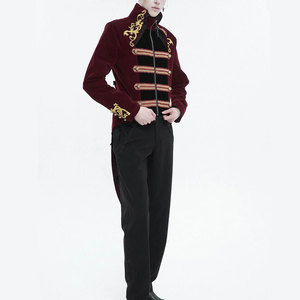 Men Black Vintage <b>Gothic</b> Embroidery Party Gold Tailcoat <b>Jackets</b> Fashion Top Sell 2026 - Product Image 5