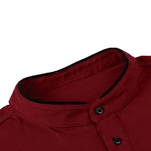 2026 <b>Top</b> Full Sleeve Polo Shirt <b>Maroon</b> Color Youth Outdoors Compression Polyester Cotton Shirt Long Sleeve Polo Shirt for Men's - Product Image 2