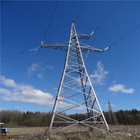 Tour de transmission électrique 132kv/200kv certifiée ISO9001, galvanisée à chaud