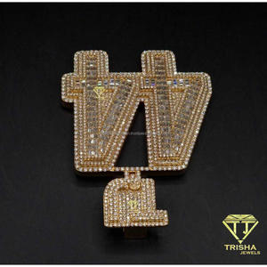 Collar Personalizado con Número 44, Plata de Ley 925, Chapado en Oro de 18k, Diamante Cultivado en Laboratorio, Estilo Hip Hop, Regalo para Hombres y Mujeres - Product Image 4