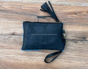 Venta al por mayor 2025 nuevas mujeres embragues pelo en metálico de cuero genuino multifunción cartera tarjeta teléfono móvil monedero señora bolsos - Product Image 5