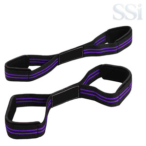 Durable Figure 8 Gym <b>Straps</b> for Weightlifting Padded Wrist Support for Max Grip Strength and Heavy Barbell Training - Product Image 2