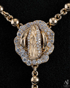 Collier pendentif croix en argent 925 plaqué or avec moissanite, chaîne à maillons, style hip-hop, bijoux pour cadeau de mariage - Product Image 5