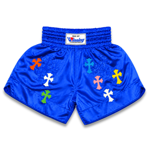 Winning Premium Cross <b>Patch</b> Boxing <b>Shorts</b> Custom Satin Muay Thai MMA Fight Trunks Embroidered Luxury Sportswear OEM Wholesale - Product Image 1