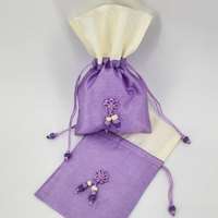 Sac cadeau réutilisable coréen traditionnel brodé en polyester Bokjumeoni avec cordon de serrage, pochette porte-bonheur pour mariage, fête, souvenir