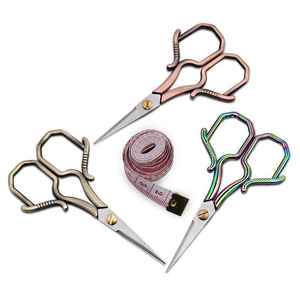 Handmade Household Stainless Steel Vintage Sewing Small Embroidery Scissor High Quality Fancy Manicure Scissors - Product Image 2