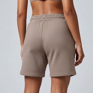 Plus Size <b>Women</b> Fleece Cotton <b>Sweat</b> <b>Shorts</b> Elastic Waist Drawstring Casual Gym Bermuda <b>Shorts</b> Quick Dry Breathable Custom Logo - Product Image 3