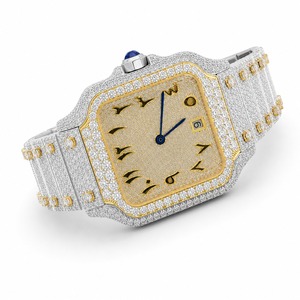 Montre de luxe pour femme avec cadran rectangulaire en diamant, bracelet en acier inoxydable et mouvement à quartz analogique - Product Image 6