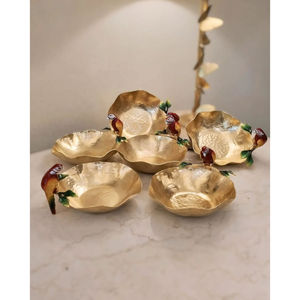 Bol de luxe en métal de qualité supérieure, revêtu de poudre blanche, motif étoile de mer, pour centre de table, service alimentaire, ustensiles de cuisine - Product Image 2