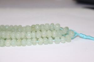 Cuentas de Aguamarina de 8-10 mm en Forma de Melón, 16 Pulgadas, Talladas Suavemente, Piedra Preciosa Natural, Orificio de 0.50 mm para Pulsera - Product Image 3