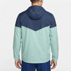 Chaqueta cortavientos con capucha para hombre, ligera, con cremallera, deportiva, informal, para exteriores, a prueba de viento, para primavera y otoño - Product Image 2