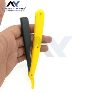Rasoir de barbier professionnel à lame apparente avec manche en plastique ABS, design coulissant, lame interchangeable, pour le soin personnel et le rasage du visage - Product Image 5