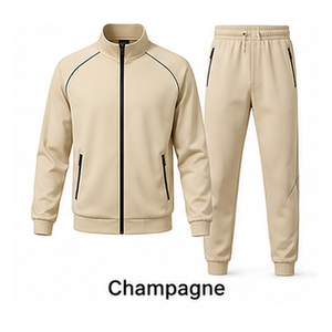 Conjunto de Chaqueta Deportiva para Hombre con Cierre de Cremallera, Poliéster Elástico, para Calentamiento, Fabricante, Venta al Por Mayor, Personalizado - Product Image 1