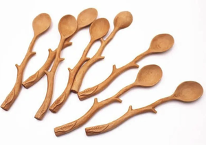 Vietnam Manufacturer Tree Wooden <b>Spoon</b> Red Pine Wood Carved Handle for Kitchen Cooking Serving Utensil Use - Product Image 6