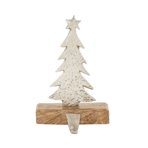 <b>White</b> Metal <b>Christmas</b> Stocking Holder Set of 3 Sitting Deer <b>Tree</b> Weighted Fireplace Mantel Hook Xmas <b>Decor</b> - Product Image 3