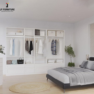 JY Muebles Armario Dormitorio Listo Para Montar Estilo Europeo Doble Colgante Rob Muebles Armarios - Product Image 1