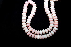 Cuentas de Ópalo Rosa Multiusos AAA+ Lisas en Forma de Rondelle, Cuentas Sueltas de Ópalo Rosa Genuino, Hilo de 16 Pulgadas - Product Image 3