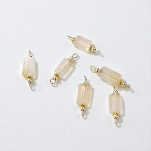 Conector de Tubo de Plata de Ley 925 con Gema Natural - Dijes de Doble Anilla de 6x12mm - Suministros al por Mayor para Fabricación de Joyas Chapadas en Oro - Product Image 6