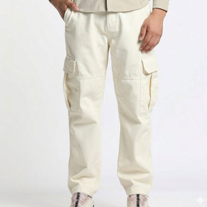 Pantalones Cargo Casuales Ligeros para Hombre, Talla Grande, Cintura Media, para Uso en Exteriores, Ropa Deportiva, 100% Algodón, Transpirables, de Secado Rápido, Ecológicos - Product Image 1