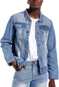 Men's Premium <b>Denim</b> <b>Jacket</b> Vintage Washed Cotton Button Front Casual Streetwear Fashion Outerwear <b>Custom</b> OEM ODM Wholesale Fit - Product Image 6