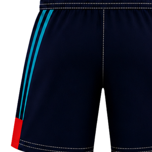 Pantalones Cortos de Rugby Personalizados en Negro, Rojo y Azul, Uniforme de Equipo, Transpirables, Ligeros, Ropa Deportiva Personalizada para Entrenamiento, Pantalones Cortos Deportivos de Alto Rendimiento - Product Image 3