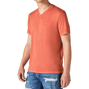 T-shirts pour hommes en tissu peigné 100% coton, col en V, avec logo personnalisé, couleur et taille - Service OEM disponible, impression de t-shirts - Product Image 6