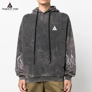 เสื้อฮู้ดดี้ผู้ชายแบบย้อมสีเอซิด ดีไซน์ใหม่ ขายดีที่สุด ราคาถูก ขายส่ง MOQ ต่ำ สำหรับขายออนไลน์ - Product Image 2
