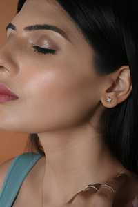 Lab Grown Diamond Star Stud <b>Earring</b> Push Back Custom 14K 18K Solid Gold Round Classic Minimalist Everyday Wear Jewelry Wholesale - Product Image 6