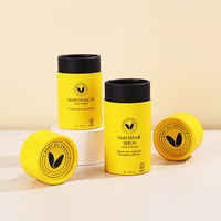 Boîte d'emballage cylindrique en papier de qualité alimentaire, écologique, recyclable, imprimée sur mesure, de luxe, fabriquée par Rts Factory, pour le thé, les grains de café