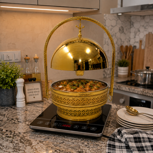 Luxury Brass Roll Top Chafer Dish Food Warmer Buffet Server Hotel Catering Chafing Dish with Lid OEM ODM Custom Manufacturer - Product Image 4